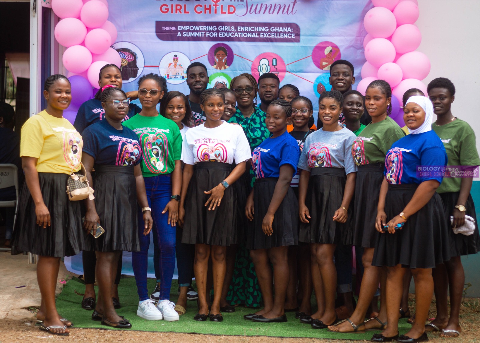 Girls celebrate at the Biology of the Girl Child Summit