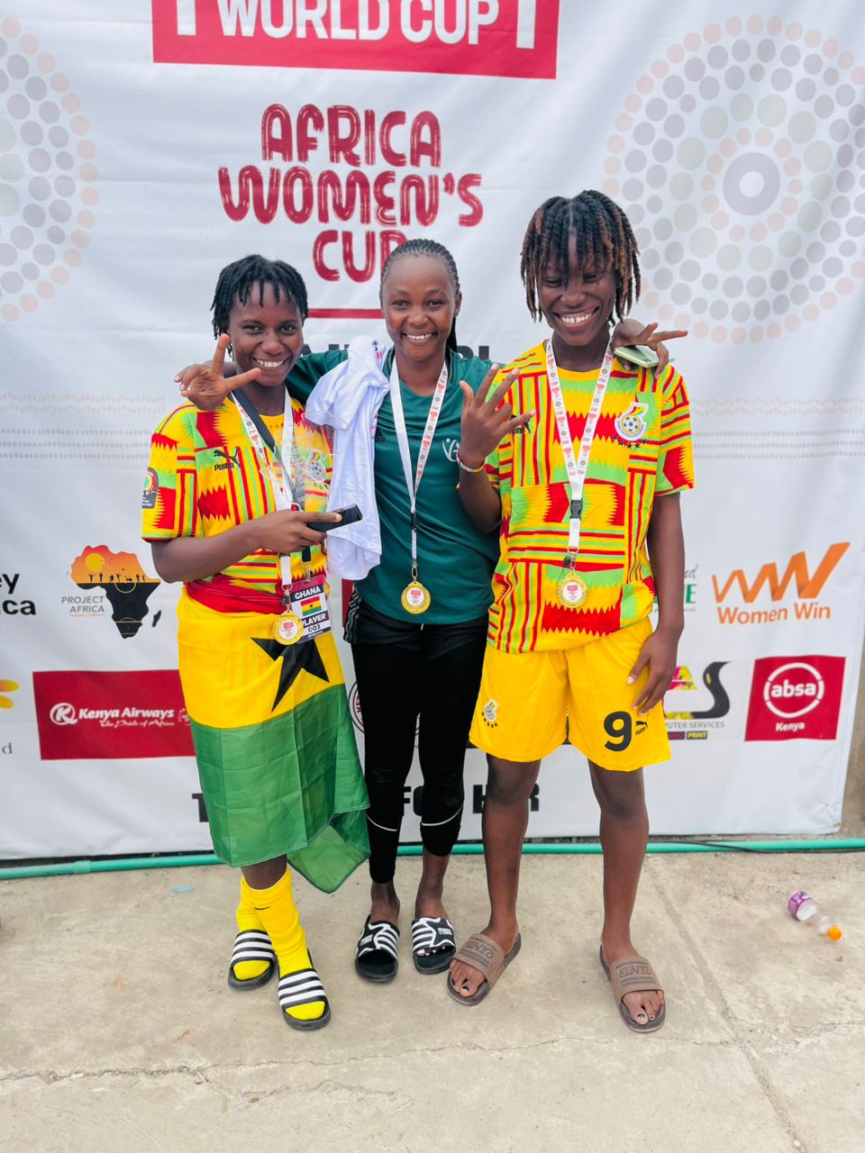 Medal winners at the Africa Women's Cup